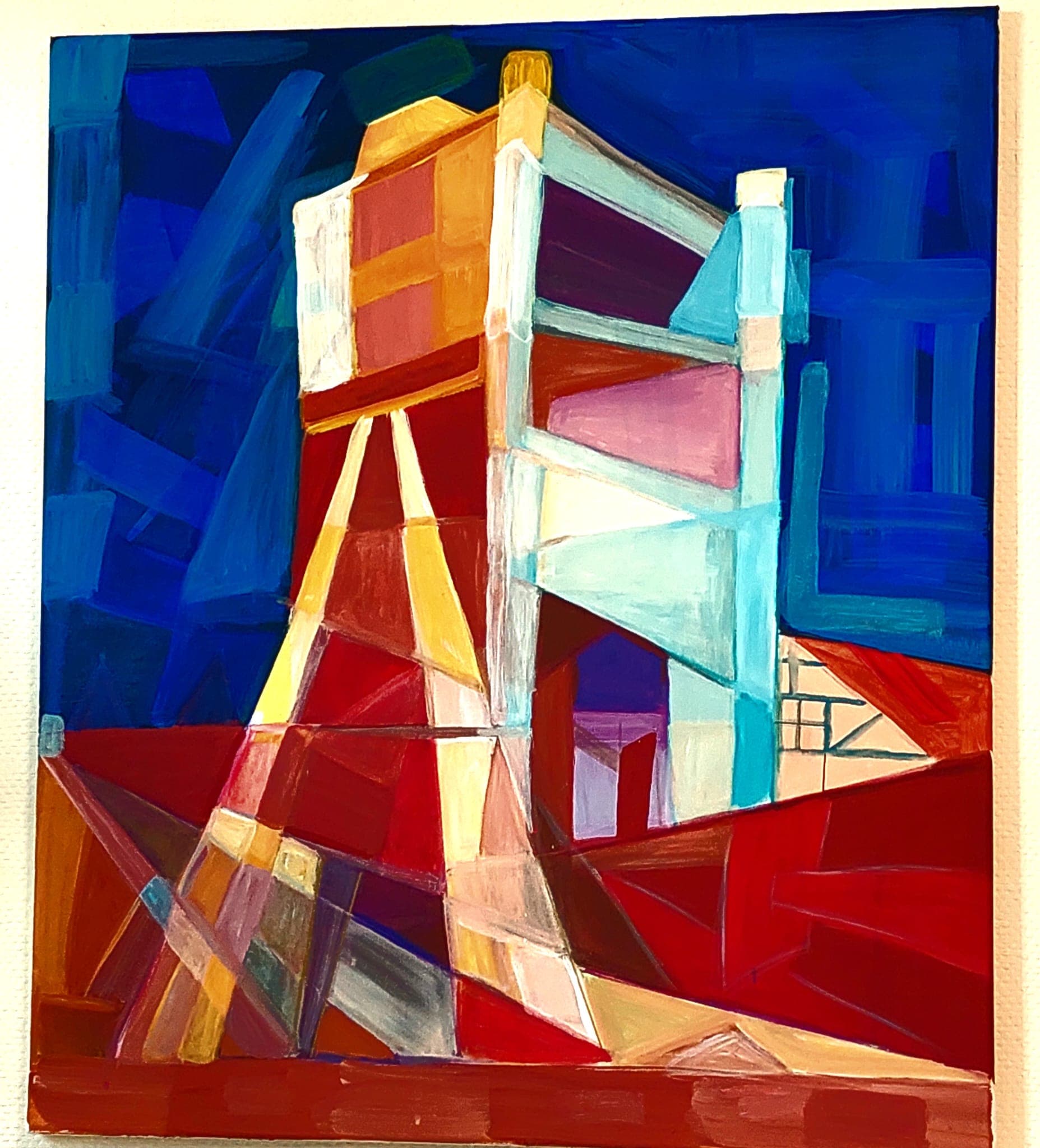 Babenhausener Turm von Claudia Grimm, Malerei